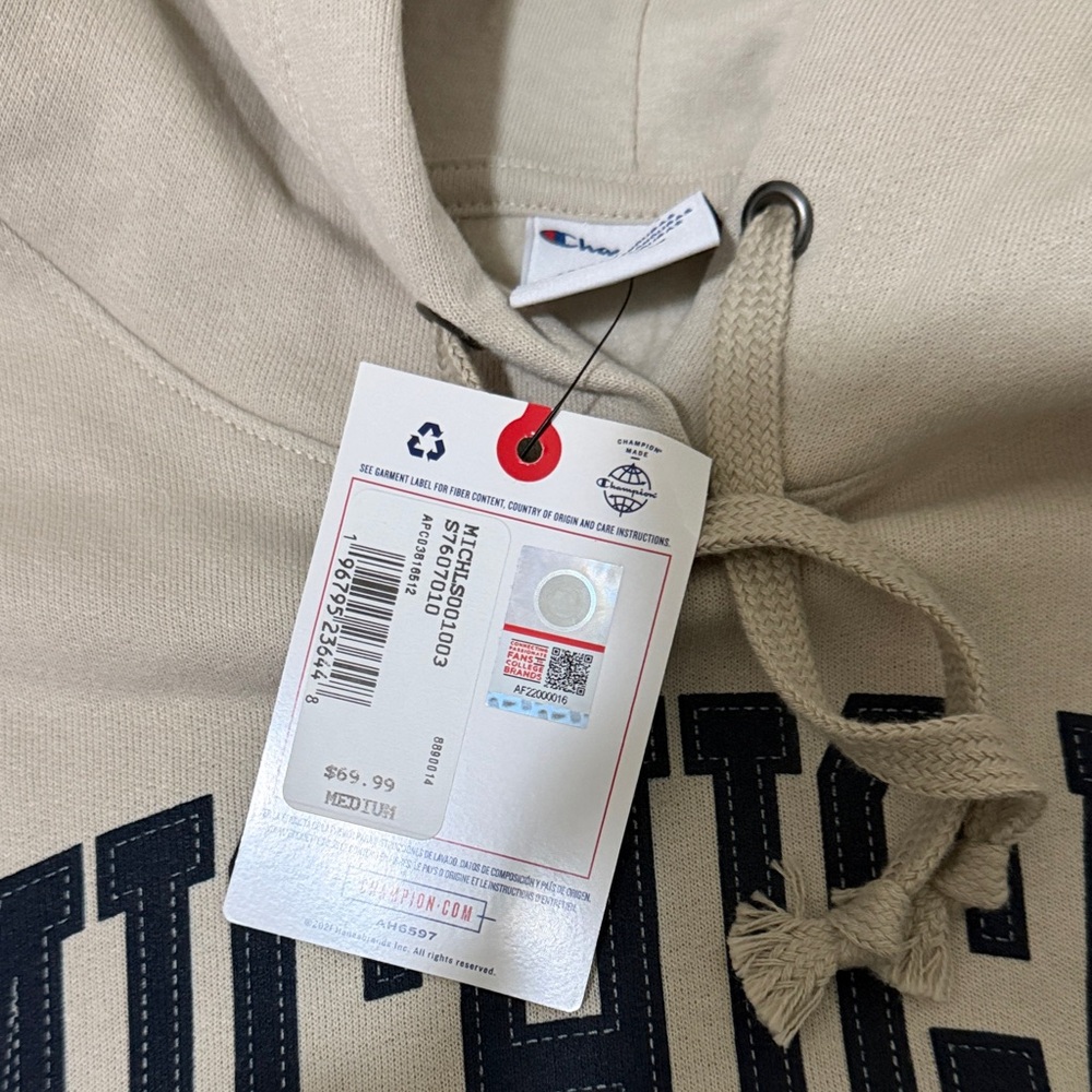 Champion Michigan Cream Hoodie - Picture 2 of 2